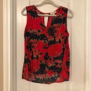 Kenar Red Print Top
